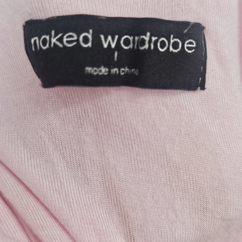 naked wardrobe Baby Pink Long Sleeve Swing Dress